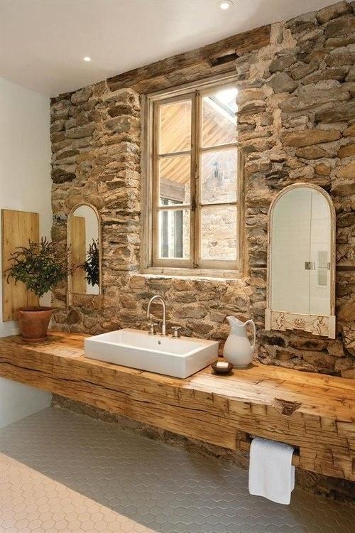 Choose natural stone tiles for a ‌durable​ farmhouse bathrooms flooring option