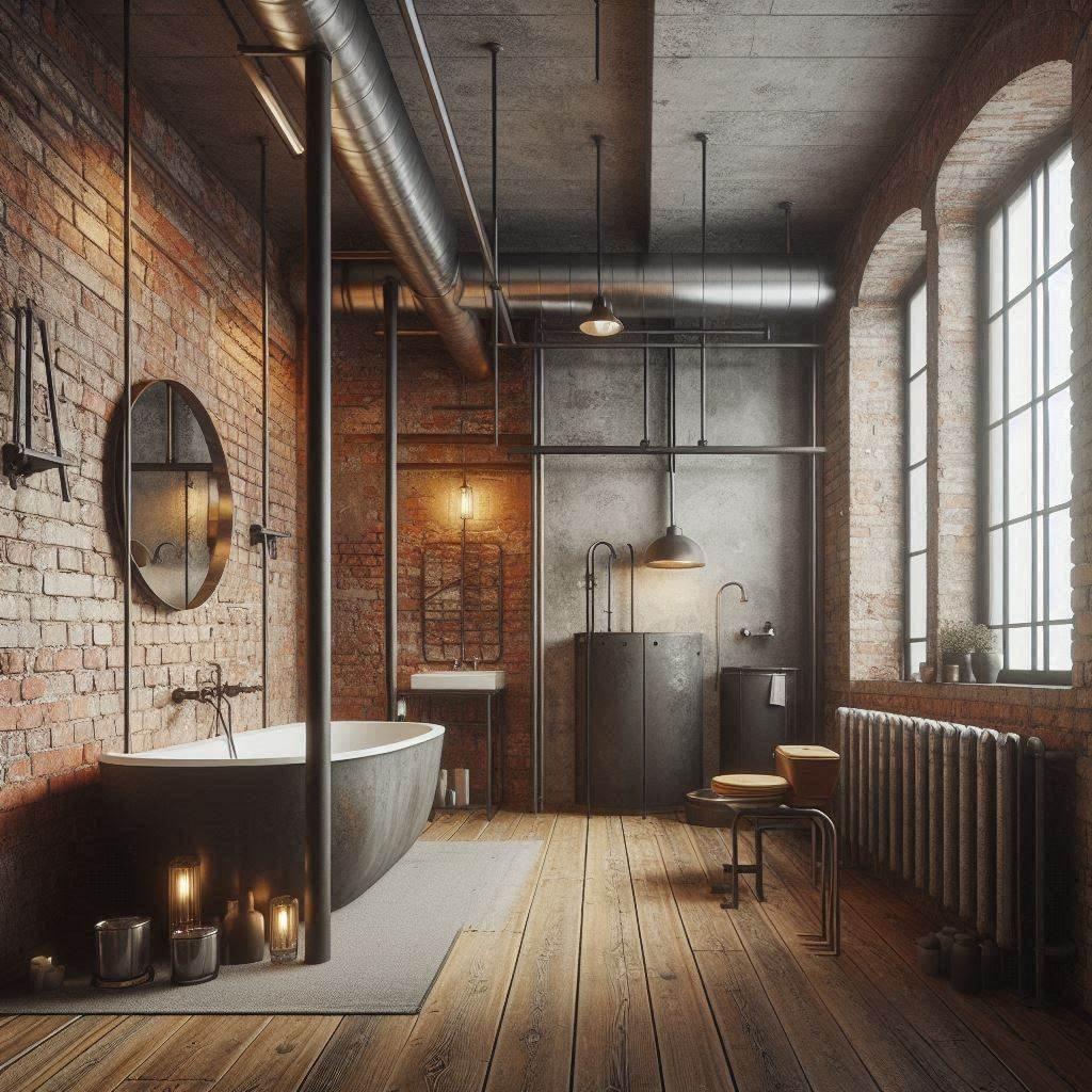 Install exposed plumbing fixtures for ⁢an industrial farmhouse bathrooms vibe