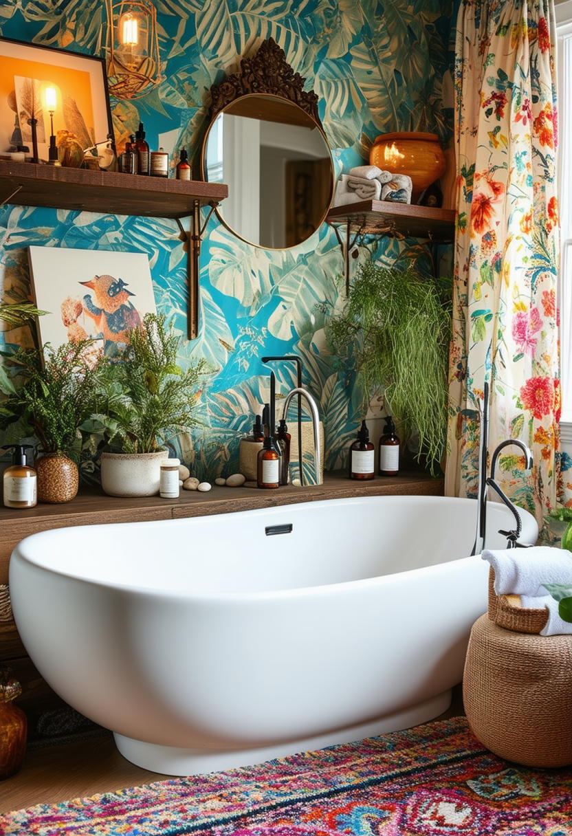 24 Unique Elements to Create Your Eclectic Bathroom Oasis