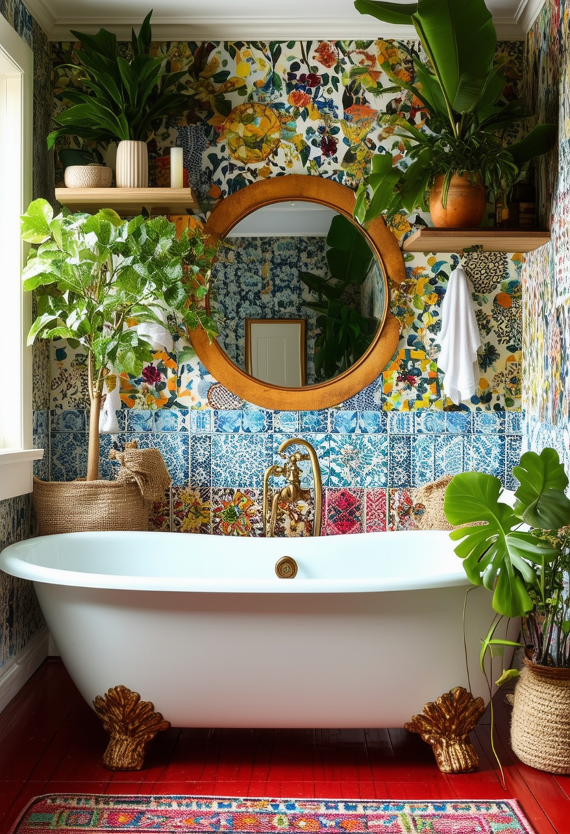 24 Unique Ideas for an Eclectic Bathroom Makeover