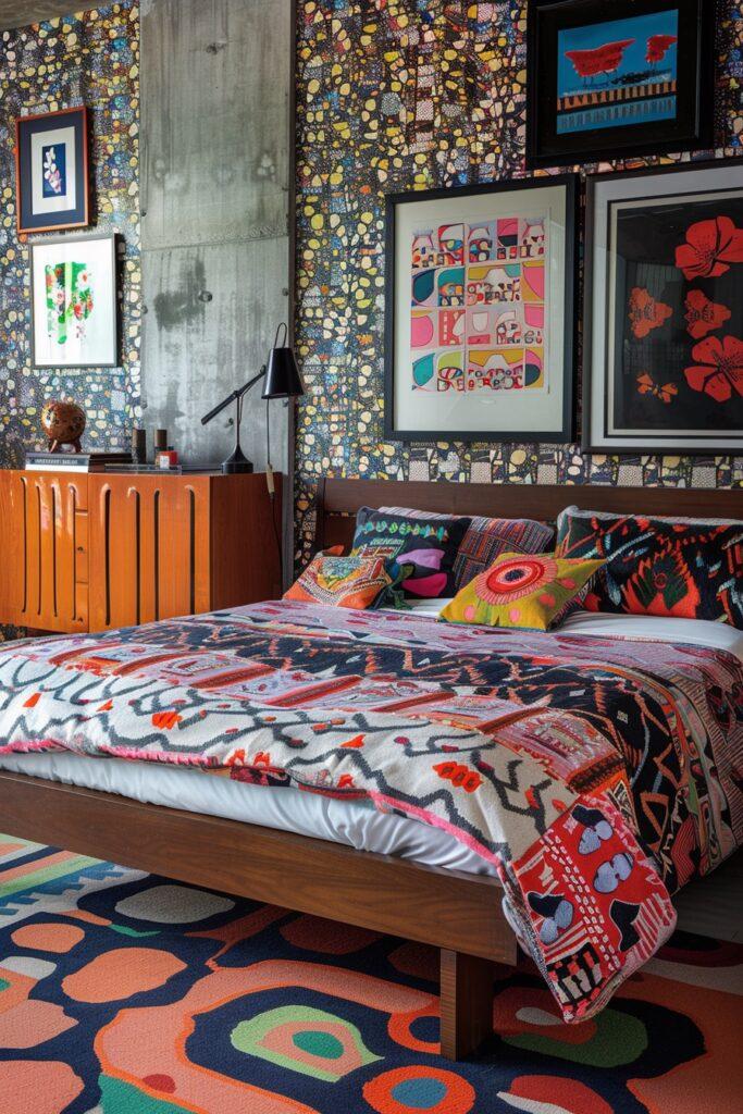 Retro ‍Bedroom: Celebrate bold patterns and ‌vibrant ⁤colors reminiscent of past⁢ decades