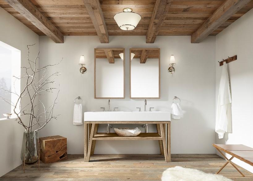 Incorporate‍ a ⁣statement light fixture to shine in farmhouse⁣ bathrooms