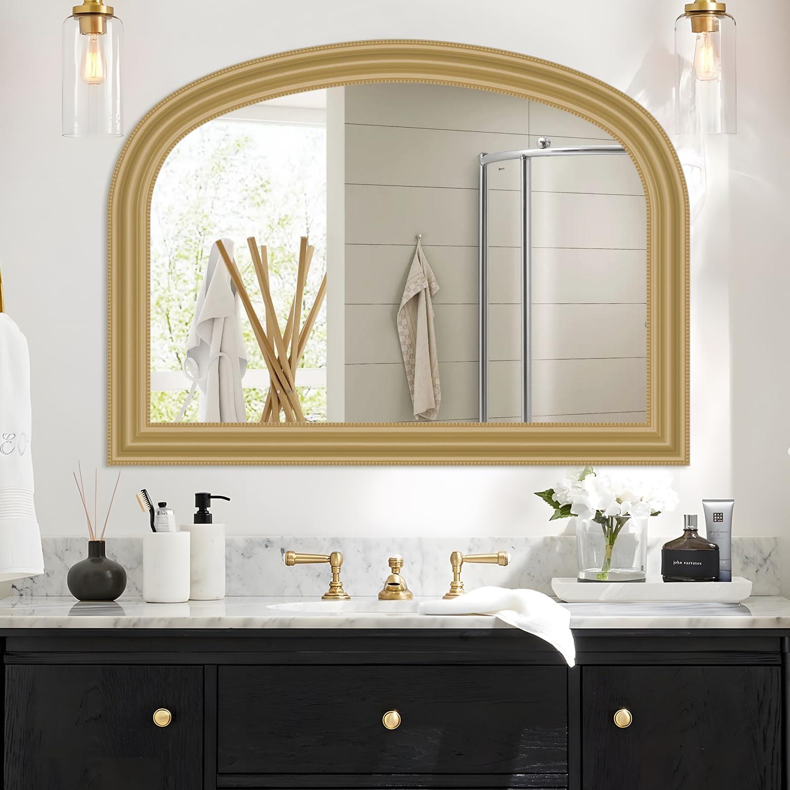 Use vintage mirrors to capture farmhouse bathrooms essence