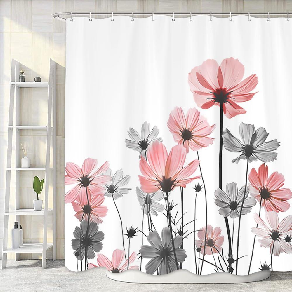 Elegant shower curtains add softness‌ to Farmhouse Bathrooms