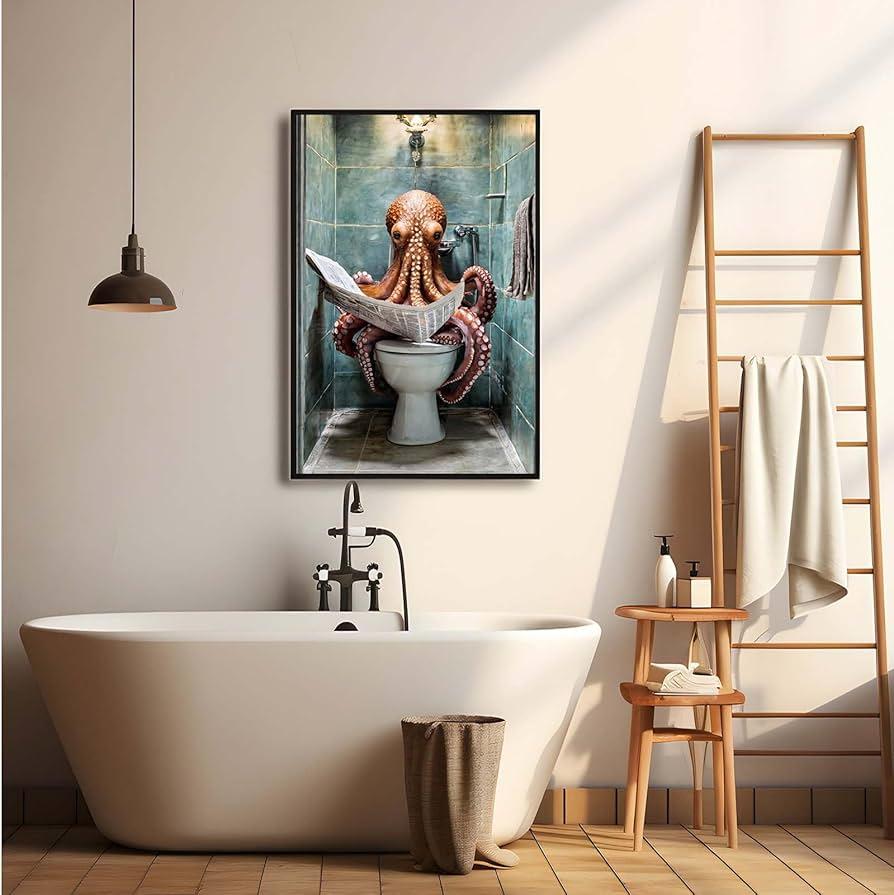 Whimsical art pieces showcase ⁣personality ⁣in unique Farmhouse Bathrooms