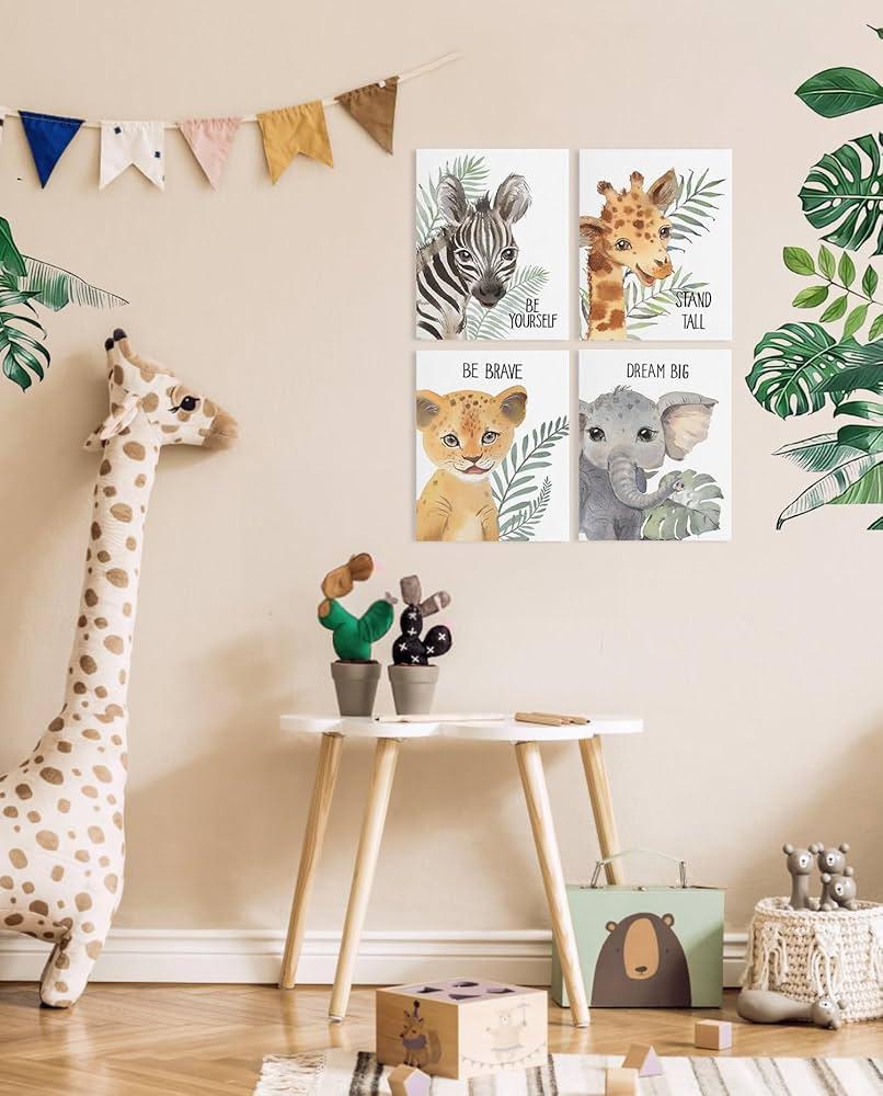 Animal safari details create an adventurous vibe within the boy nursery