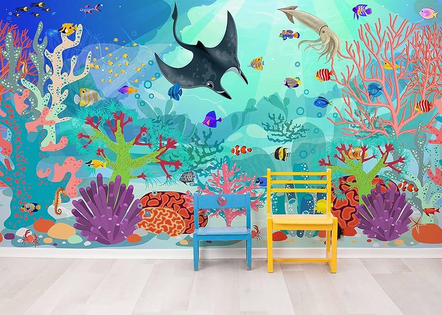 Underwater⁢ World: Ocean life murals⁣ create a playful Boy Nursery ambiance