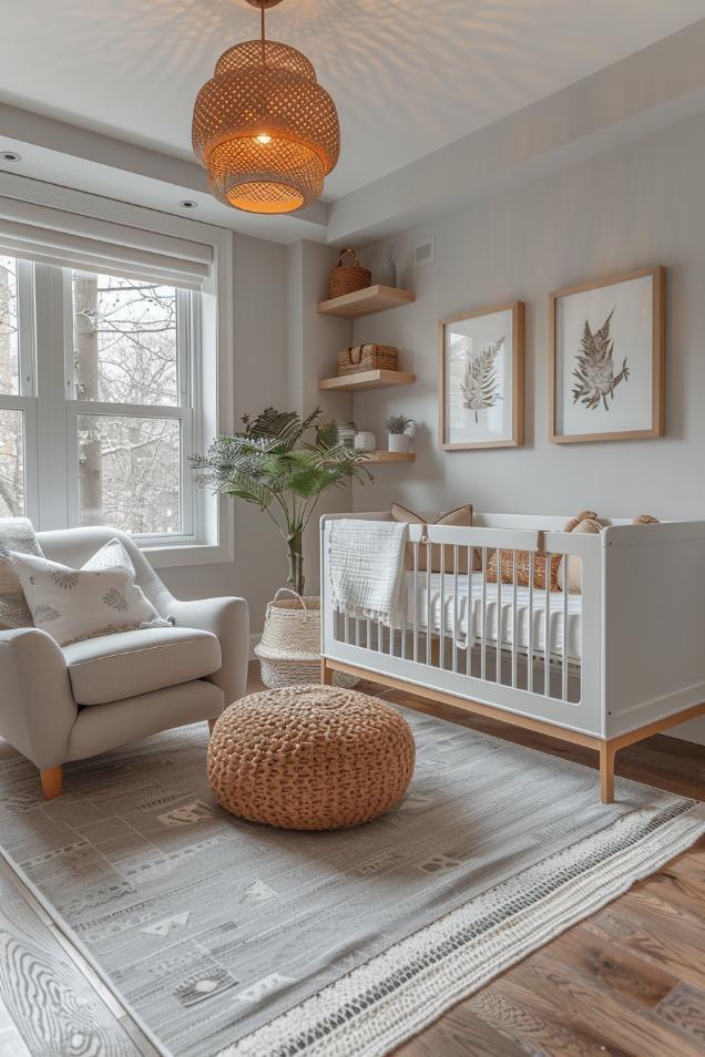 Minimalist designs offer calming simplicity perfect for a boy nursery