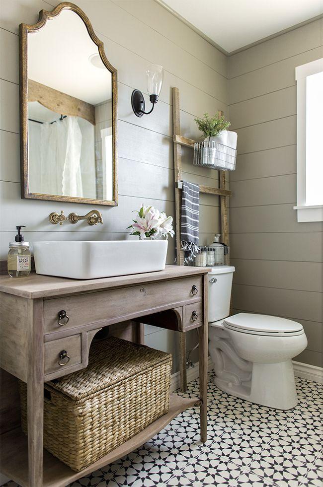 Farmhouse bathrooms embrace ‍vintage finds to tell a​ story