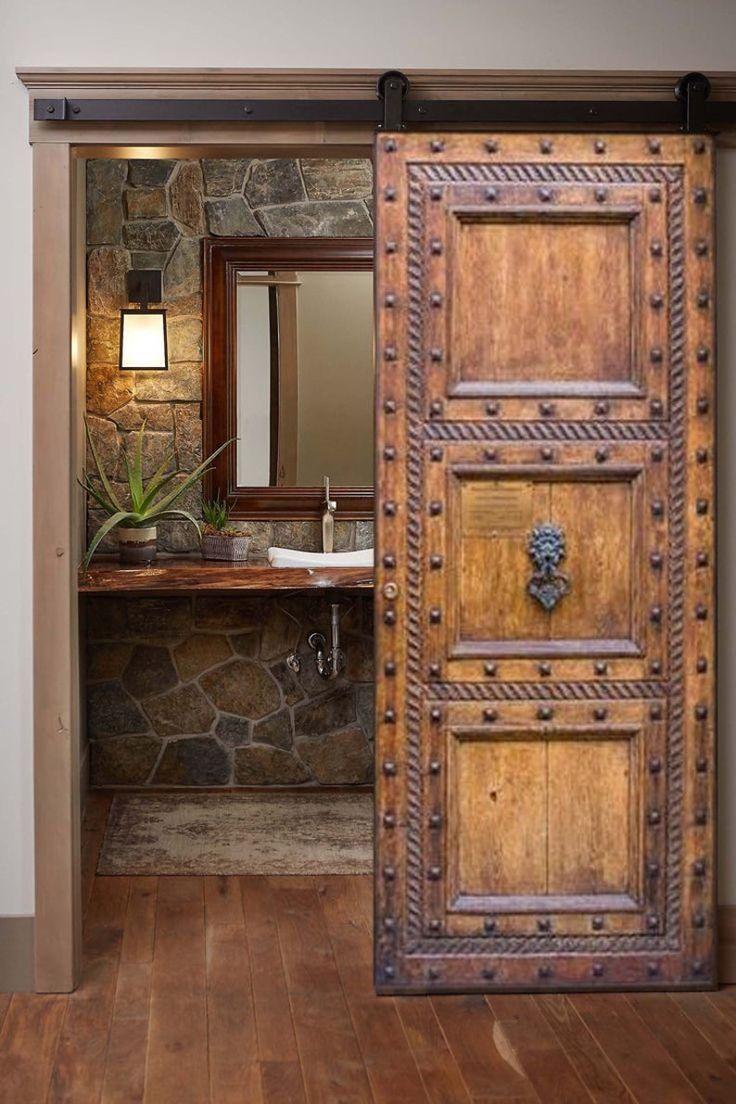 Install barn doors for a stylish farmhouse⁣ bathroom entry