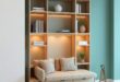 Maximize Space: Stylish Shelving Units with Integrated Seating for Your Living Room