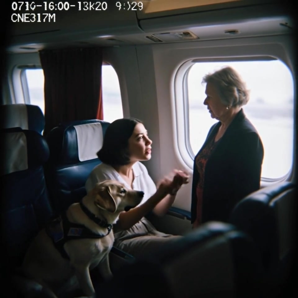 A woman demanded that me and my dog be removed from the plane, insulting us: