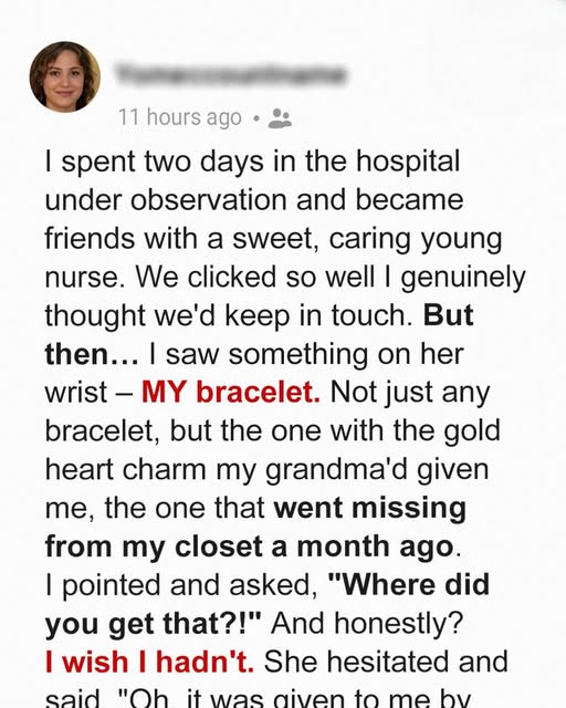 I Noticed My Nurse Wearing Something Very Familiar — and Couldn’t Believe My Eyes