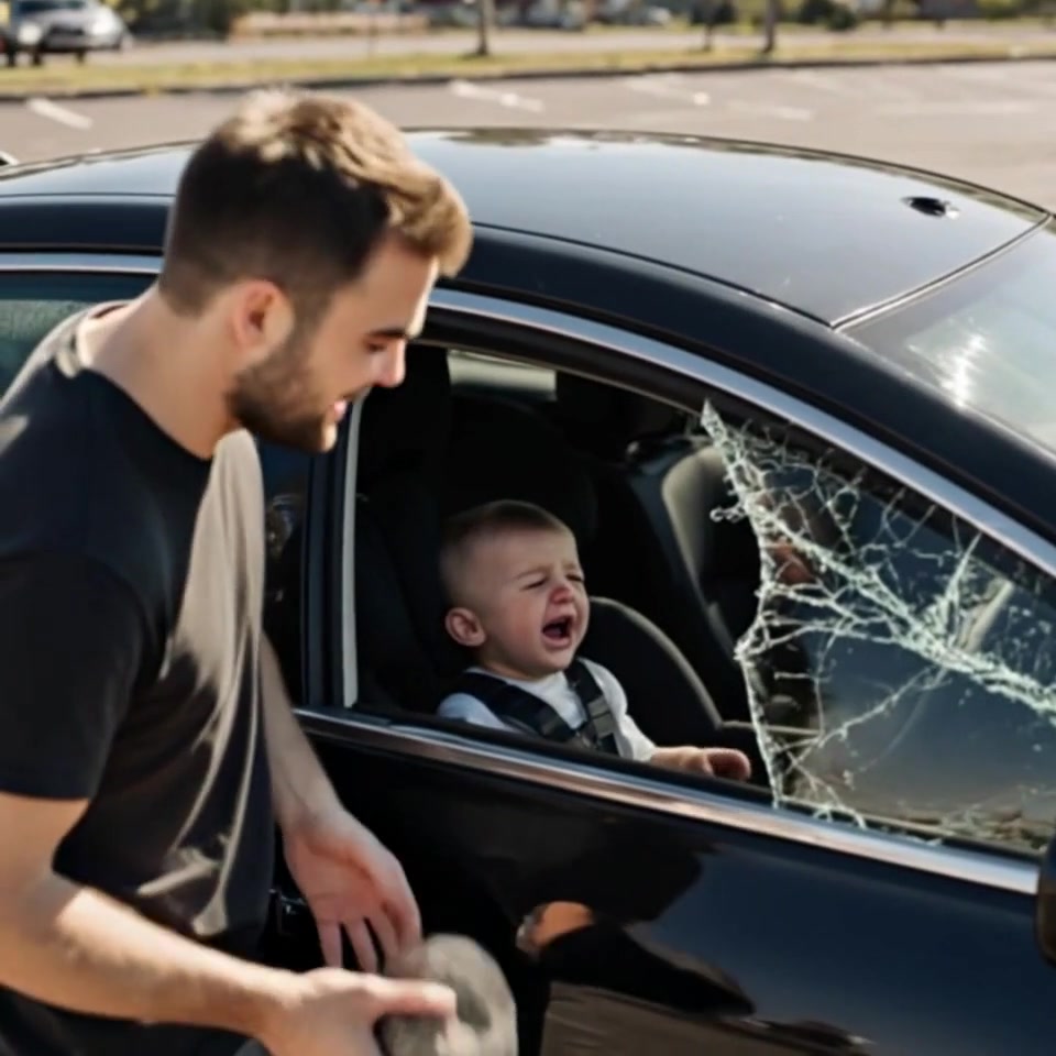 HE BREAKS A CAR WINDOW TO SAVE A BABY—BUT WHAT HAPPENED NEXT LEFT EVERYONE SPEECHLESS…