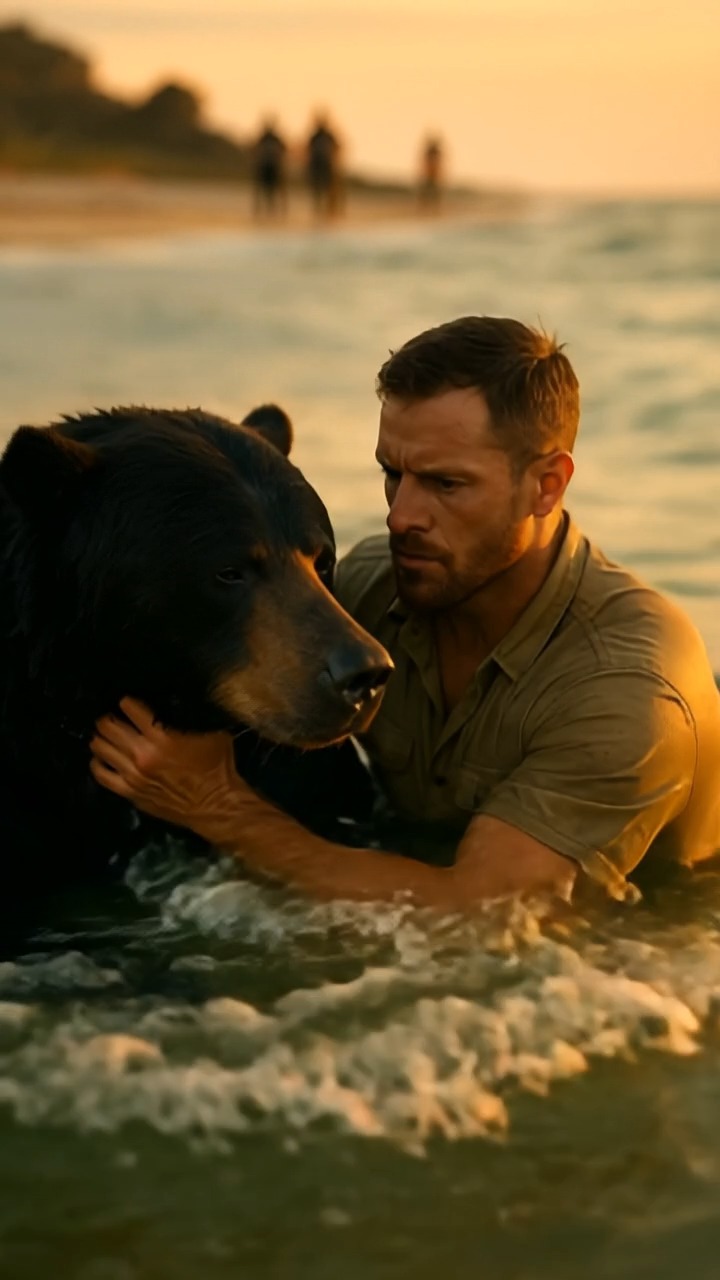 A 400-Pound Black Bear Was Sinking in the Ocean as Everyone Watched — Until One Man Jumped Into the Ocean and Refused to Let It End That Way