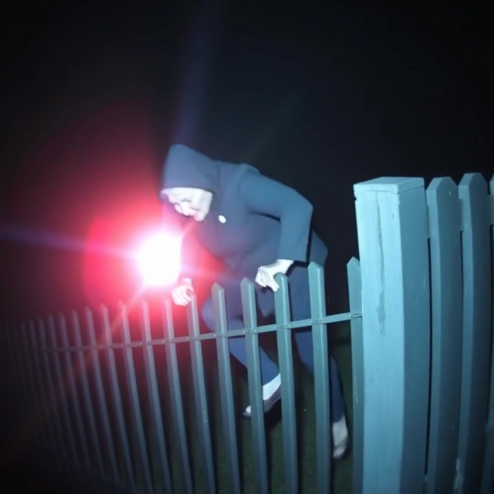 At night, my neighbor, who is almost seventy, tried to climb over the fence. When
