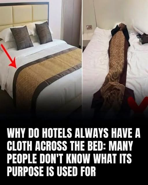 The Real Reason Hotels Use That Strip Across the Bed