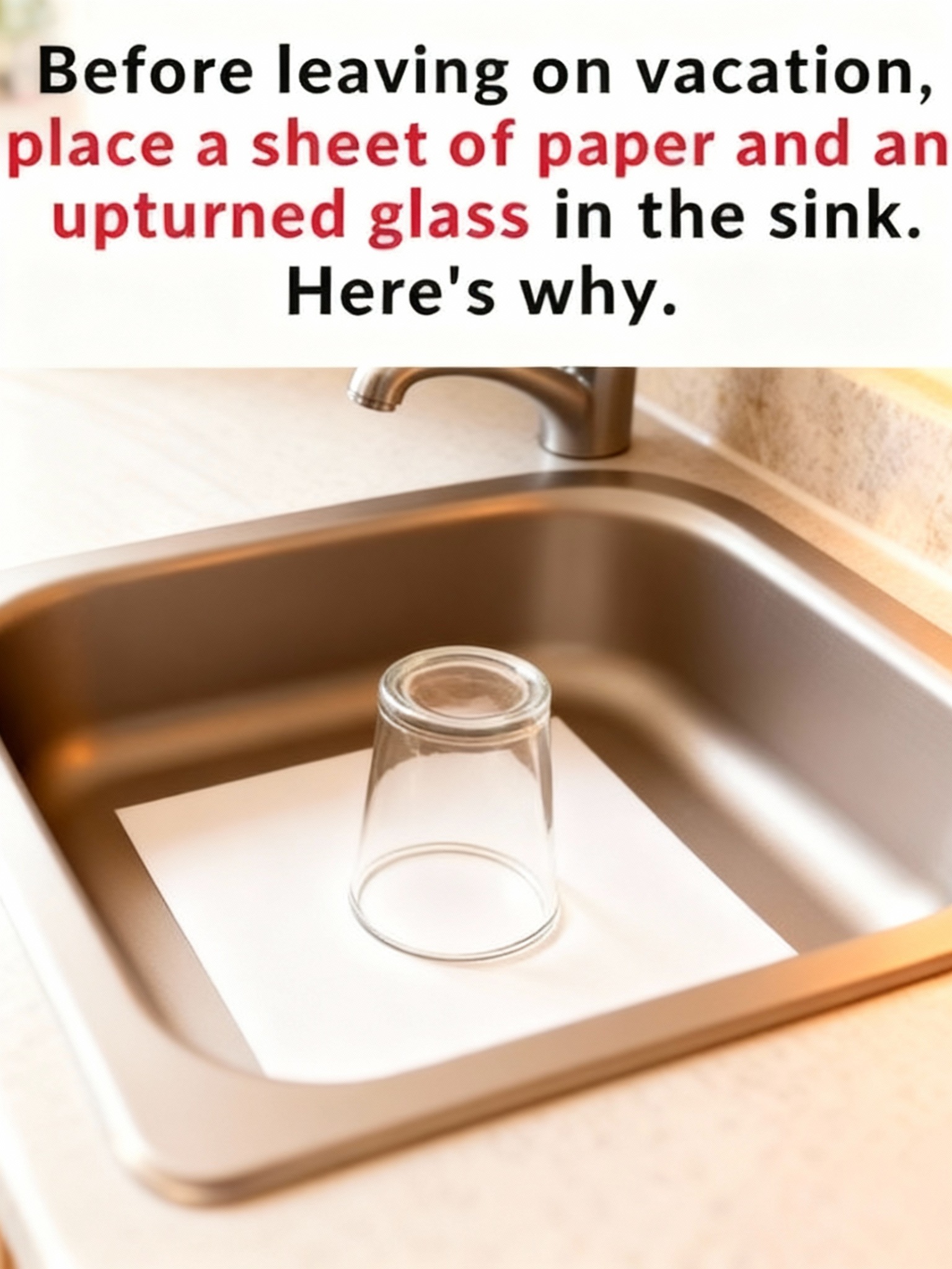 The Simple Sink Trick That Keeps Your Home Fresh While You’re Away