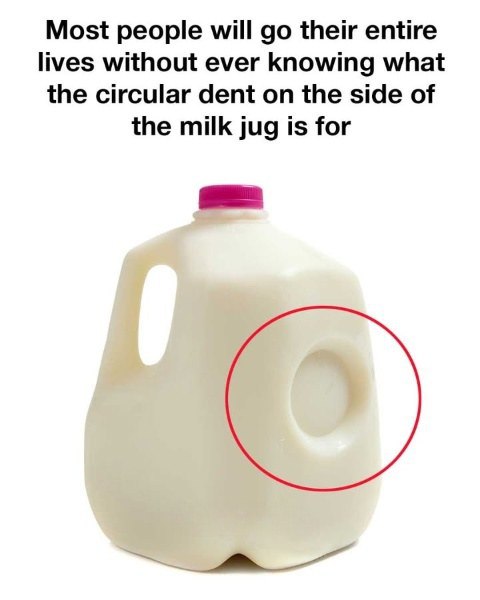 The Clever Hidden Purpose Behind That Dent in Your Milk Jug