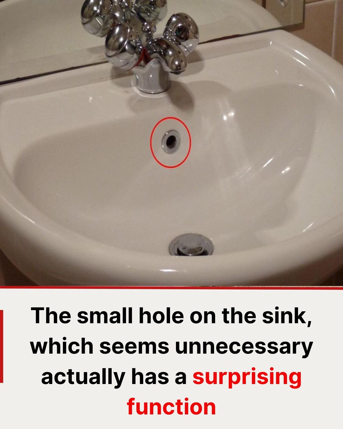 How to Understand and Care for the Small Opening in Your Bathroom Sink