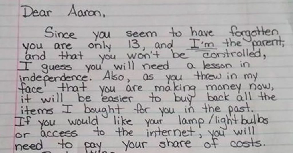 A Mother’s Tough-Love Letter That Gave Her Teen a Reality Check