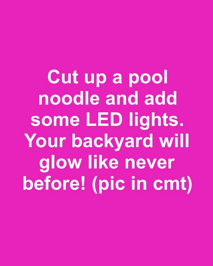 Glow on a Budget: How Pool Noodle Lights Can Transform Your Backyard