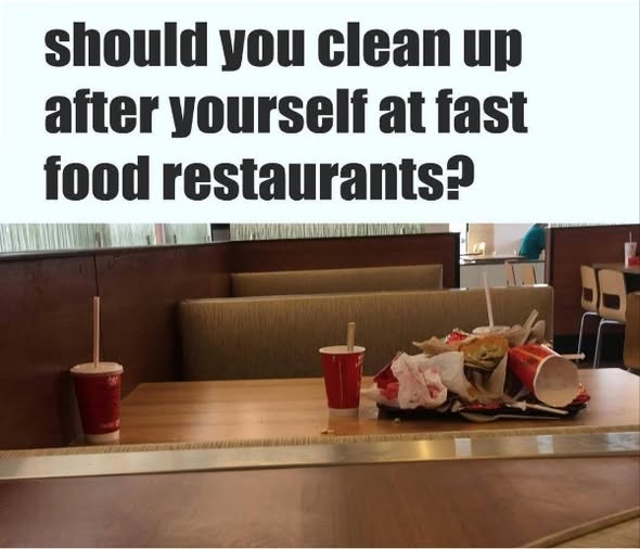 Should You Clear Your Tray? What Fast-Food Etiquette Reveals About Shared Spaces