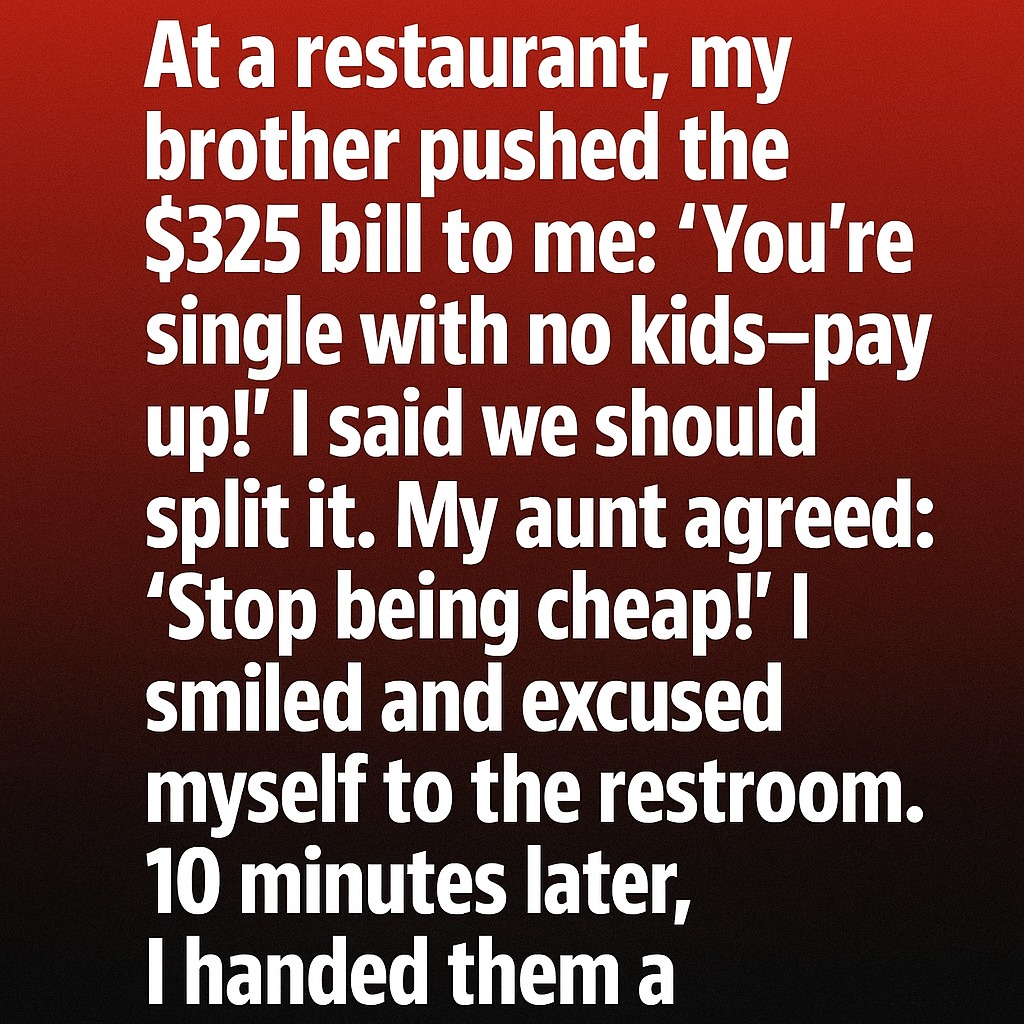 The Night I Paid the Bill — and Changed the Conversation