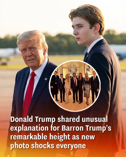 The Photo That Sparked a Double Take: Barron Trump’s Height Steals the Spotlight