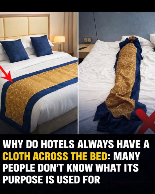 Why Hotels Place a Fabric Strip Across the Bed