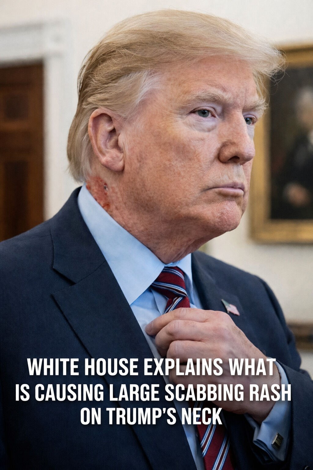 Trump’s Visible Neck Rash Sparks Online Discussion After Medal of Honor Ceremony