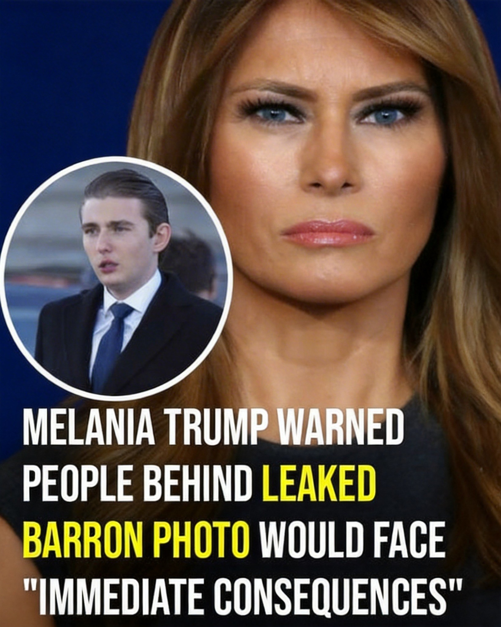 Reports Claim Melania Trump Reacted Strongly After Private Photo of Barron Surfaced