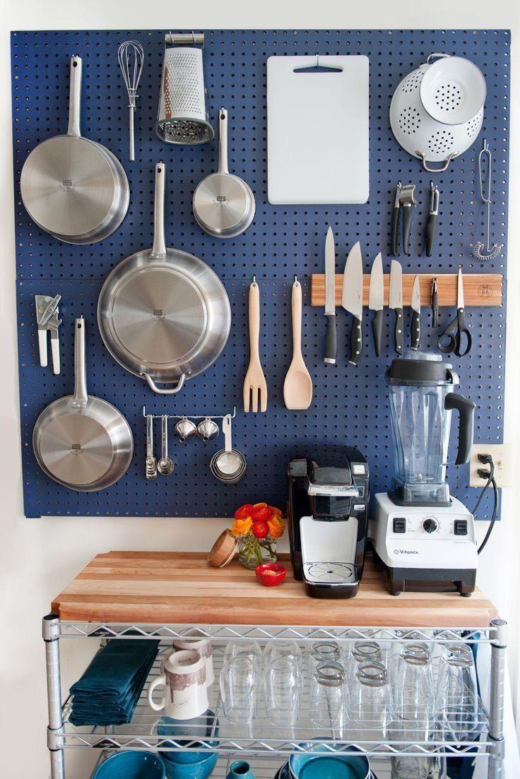 Add a pegboard for hanging tools and utensils‌ in your galley kitchen