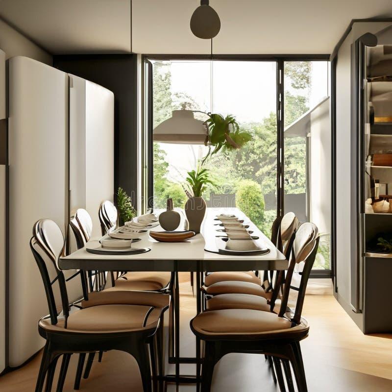 Comfortable seating encourages family gatherings in the eat-in kitchen