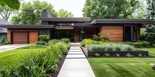 Experiment with geometric shapes for modern front⁤ yard landscaping appeal