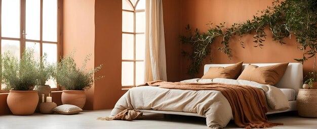 Mediterranean bedroom: Use earthy tones and‌ terracotta⁢ accents for an inviting space