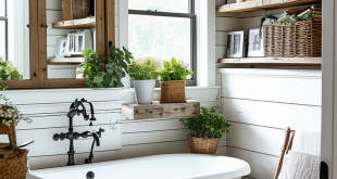 23 Charming Ideas to Upgrade Your Farmhouse Bathroom Style