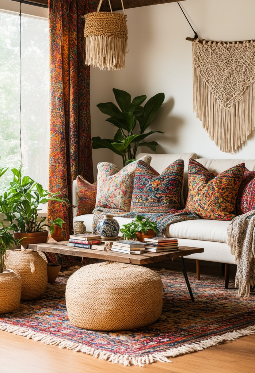 Boho Living Room Essentials for a Relaxed Vibe