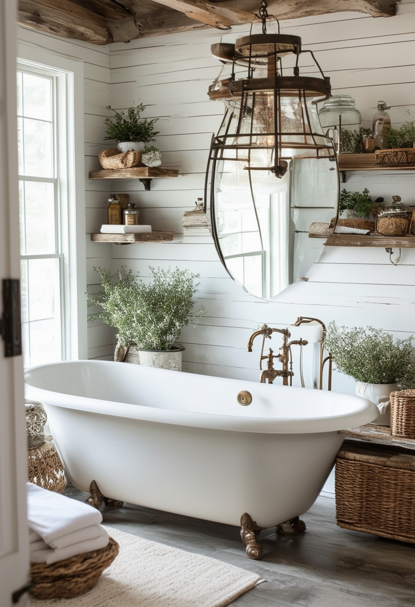 24 Charming Ideas for a Stunning Farmhouse Bathroom Makeover