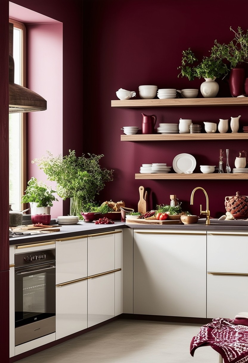 24 Essential Elements for a Perfect Burgundy Kitchen Makeover