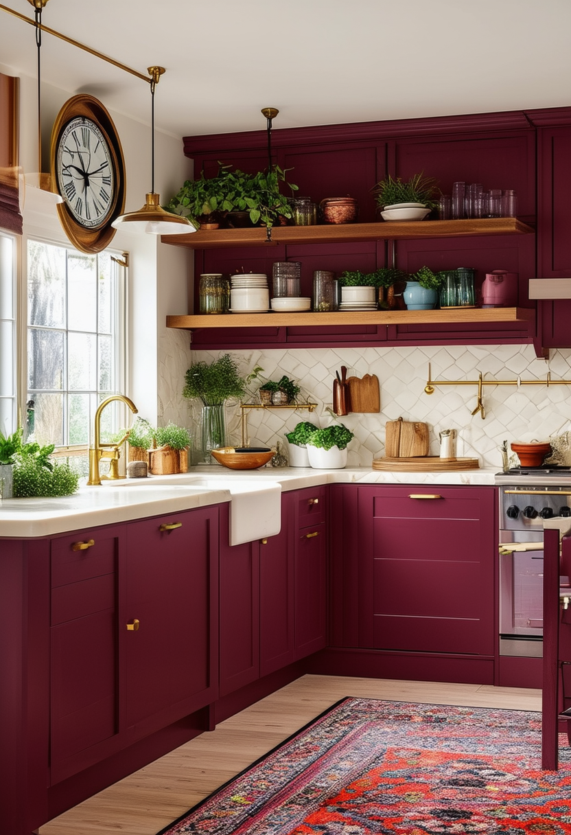 24 Essential Elements for Your Burgundy Kitchen Makeover