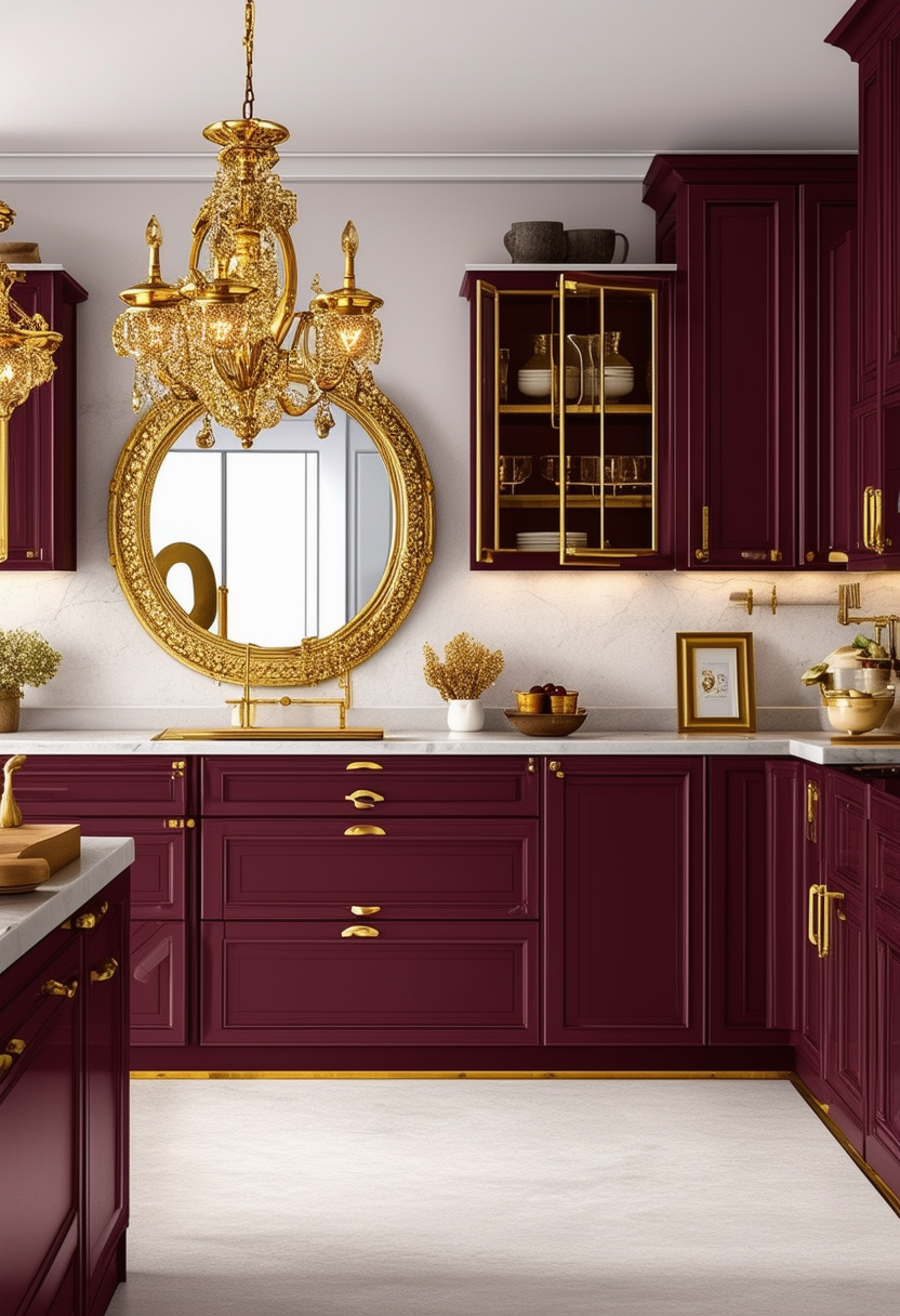 24 Inspiring Ideas for Your Burgundy Kitchen Makeover