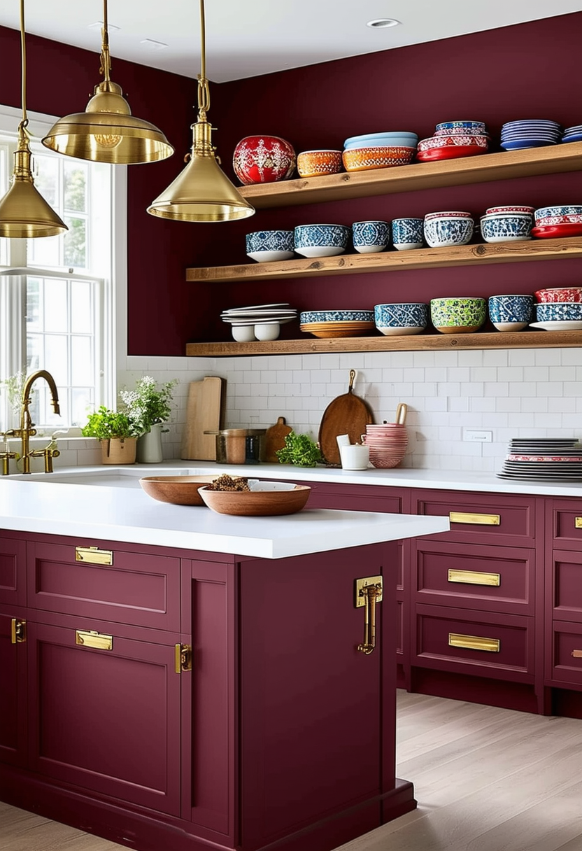 24 Inspiring Ideas to Elevate Your Burgundy Kitchen Style