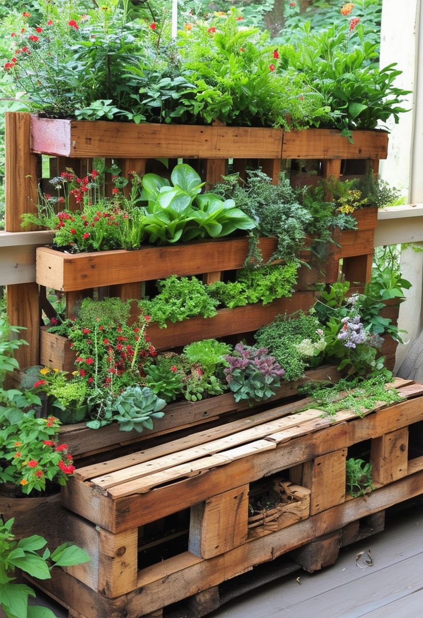 24 Inspiring Pallet Garden Design Ideas for Your Green Space