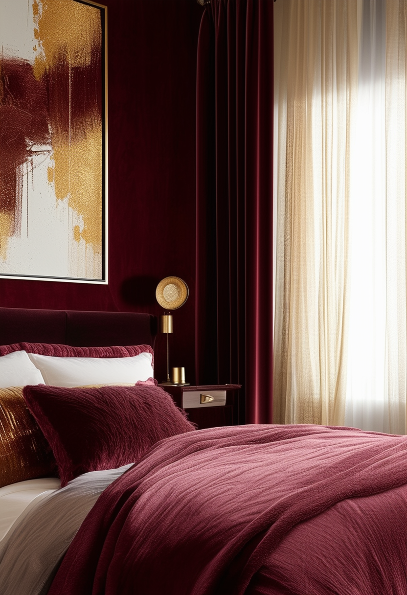 24 Stylish Ideas to Transform Your Burgundy Bedroom