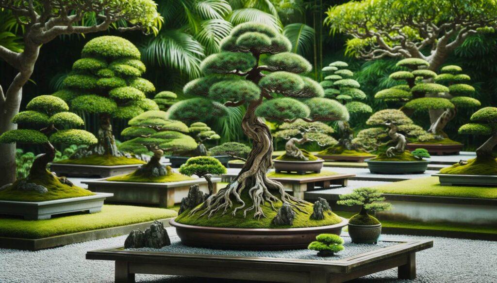 The art of bonsai reflects patience and meticulous care found in a Zen Garden