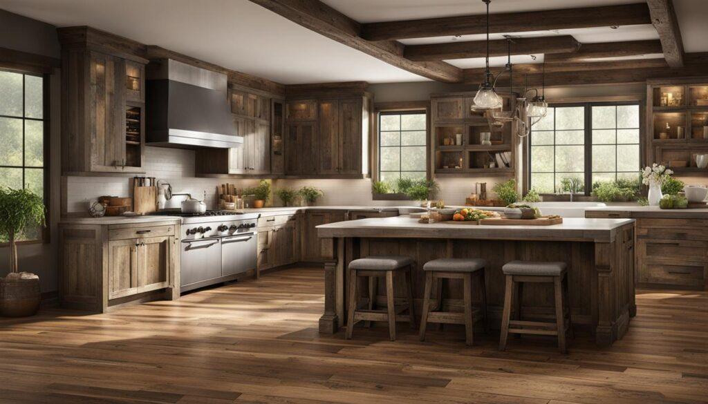 Rustic wood cabinetry to enhance the charm of your farmhouse kitchen