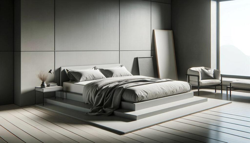 Prioritize a comfortable mattress for restful sleep in your Minimalist Bedroom