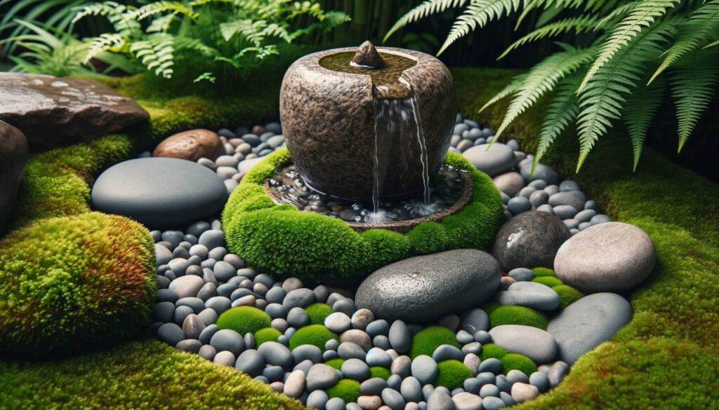 Create a focal point with a zen⁣ fountain to draw the eye in your garden