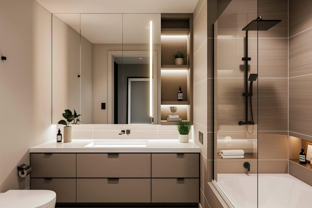 Select‌ clear ⁤containers for storage ​to maintain visual⁢ openness in‌ small bathrooms